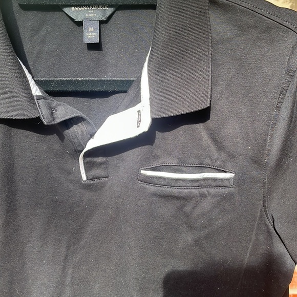 Banana Republic Black Slim fit Polo size Medium - Picture 2 of 3